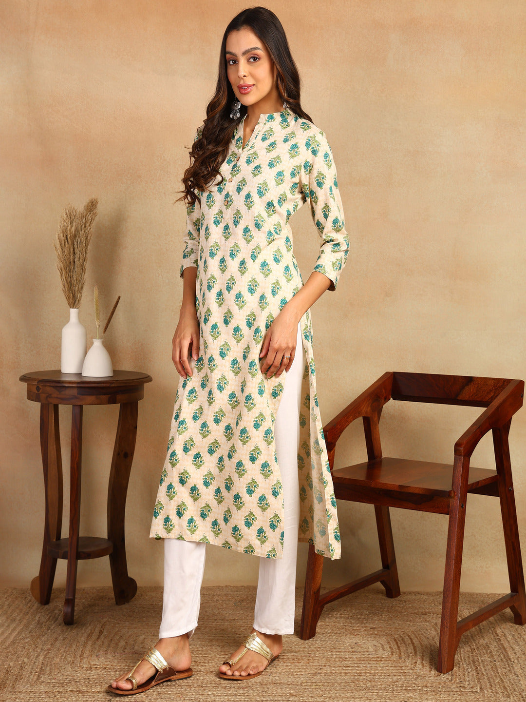 Straight Printed Viscose Rayon Kurta