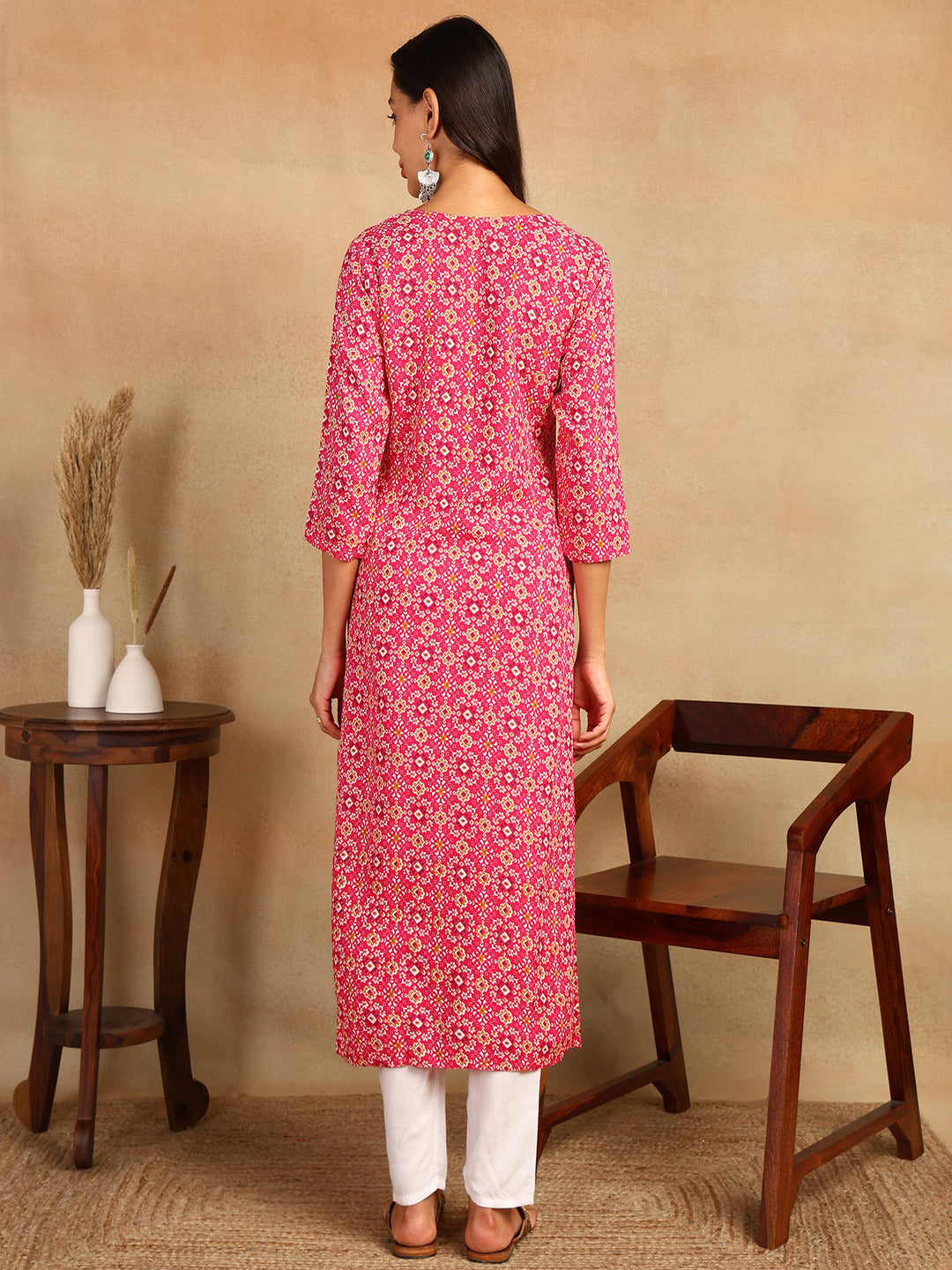 Straight Printed Viscose Rayon Kurta