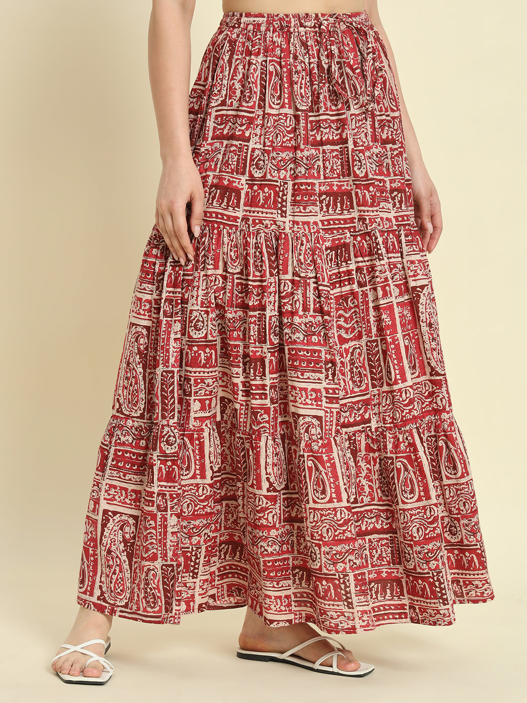 Cotton Printed Regular Fit Skirt