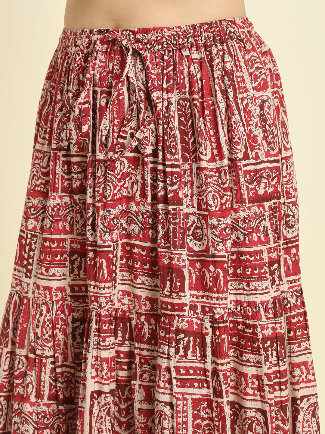 Cotton Printed Regular Fit Skirt