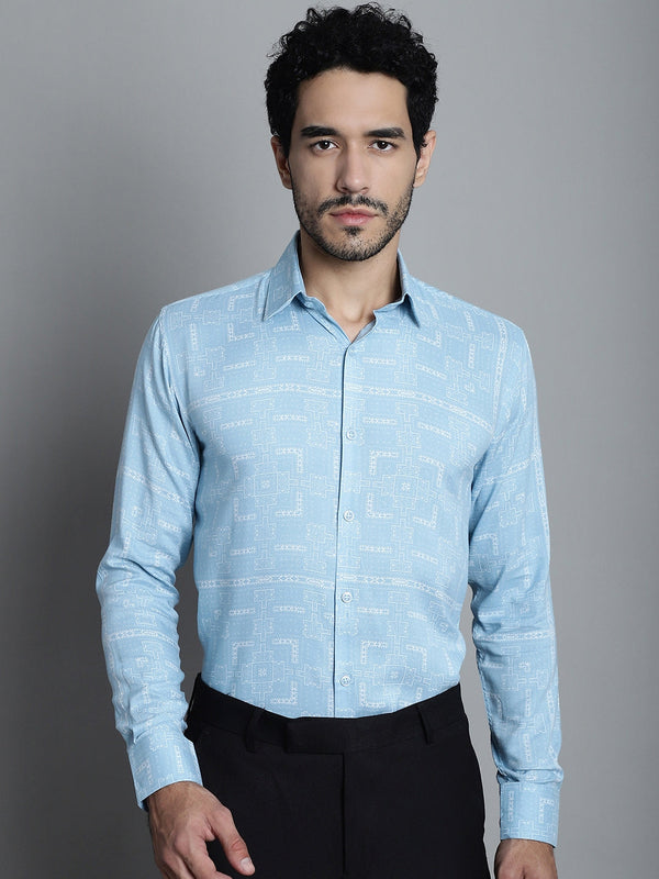 Men's Geomatric Printed Formal Shirts | WomensFashionFun.com