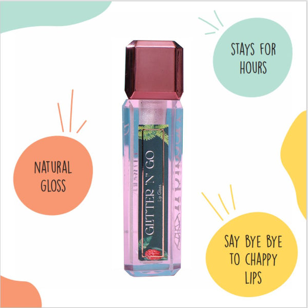 Glitter ‘N’ Go - Silver Lip Gloss | WomensFashionFun