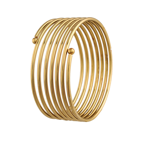 18k Gold Plated Spring Kada Bangles for Women (ADB160FL-c) | Womensfashionfun