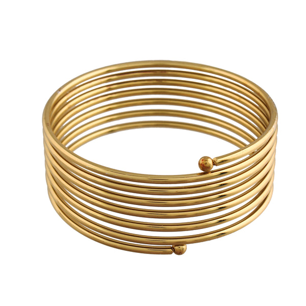 18k Gold Plated Spring Kada Bangles for Women (ADB160FL-a) | Womensfashionfun