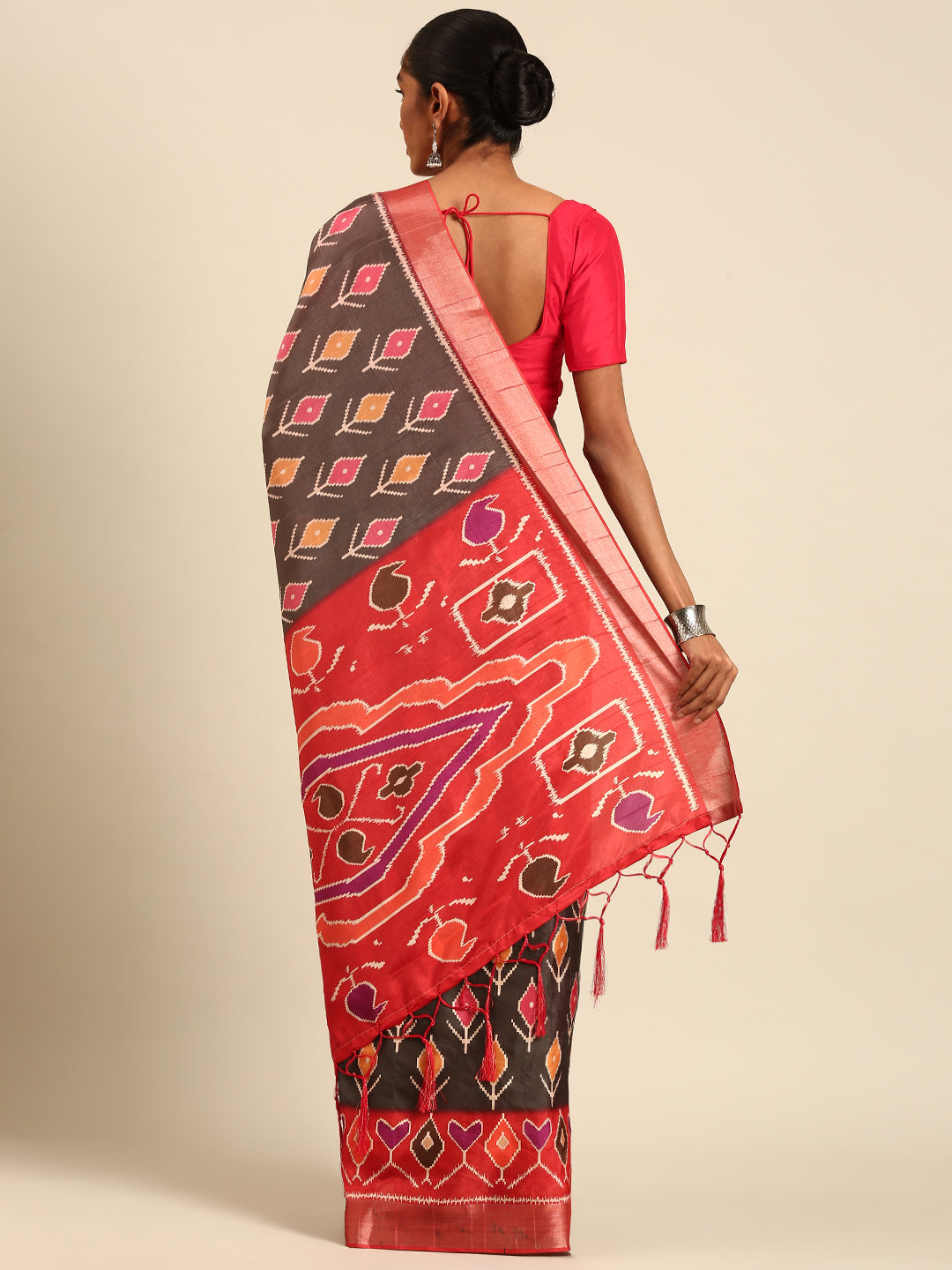 Women Multi Color Cotton Digital Print Traditional Saree