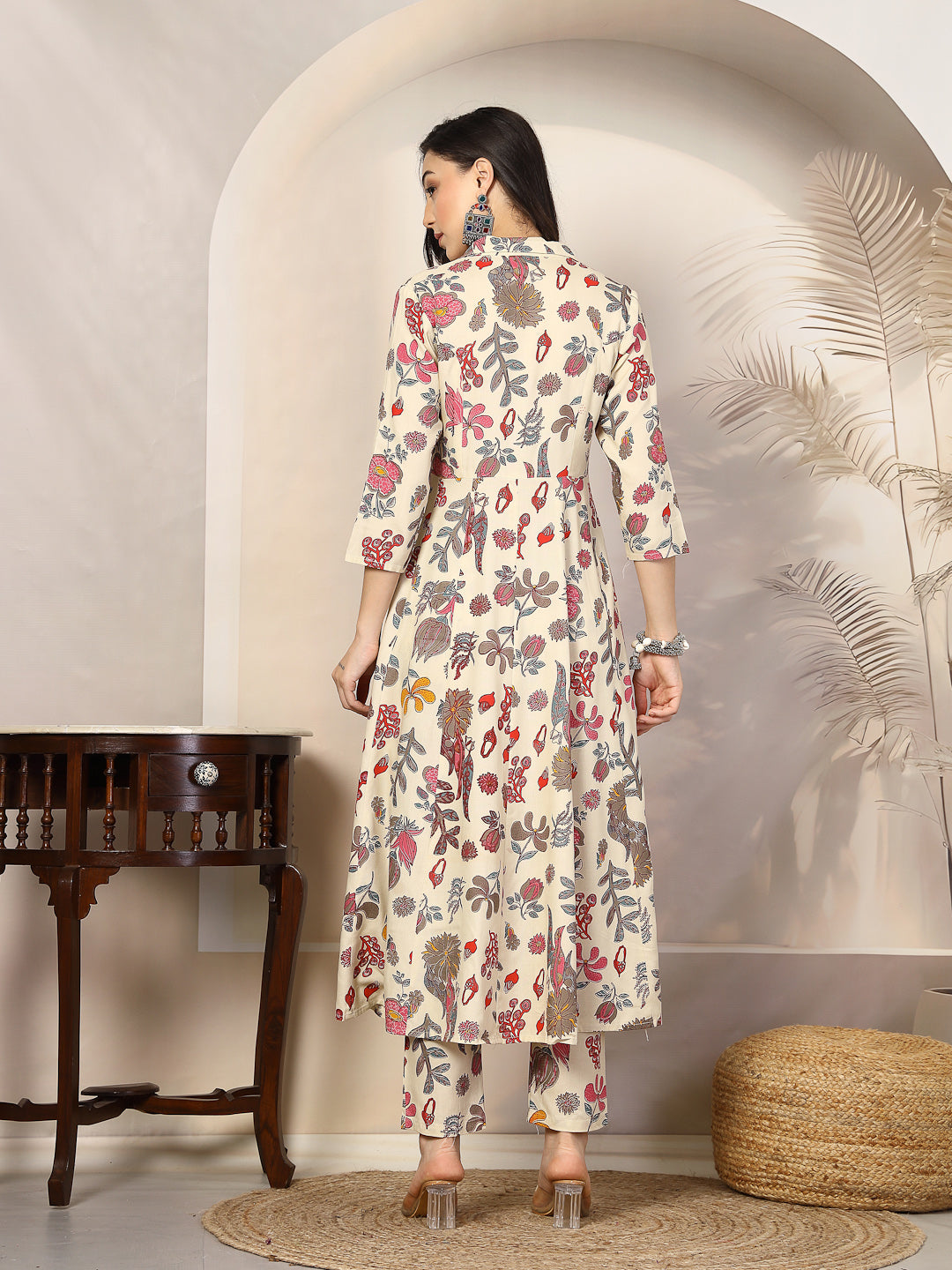 Floral Printed Rayon A-Line Kurta Pant Set