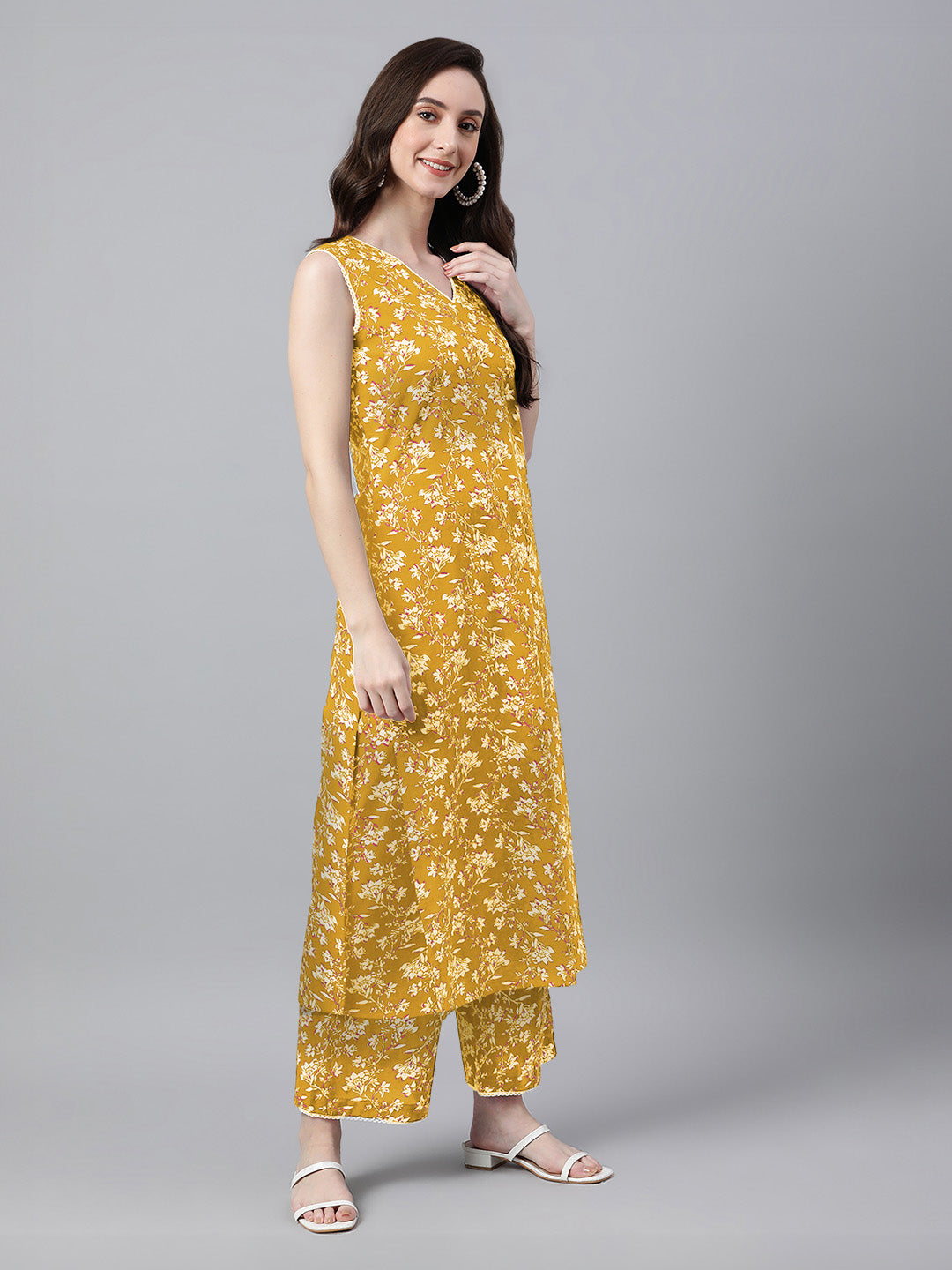 Women Cotton Mustard Kurta Set WomensFashionFun