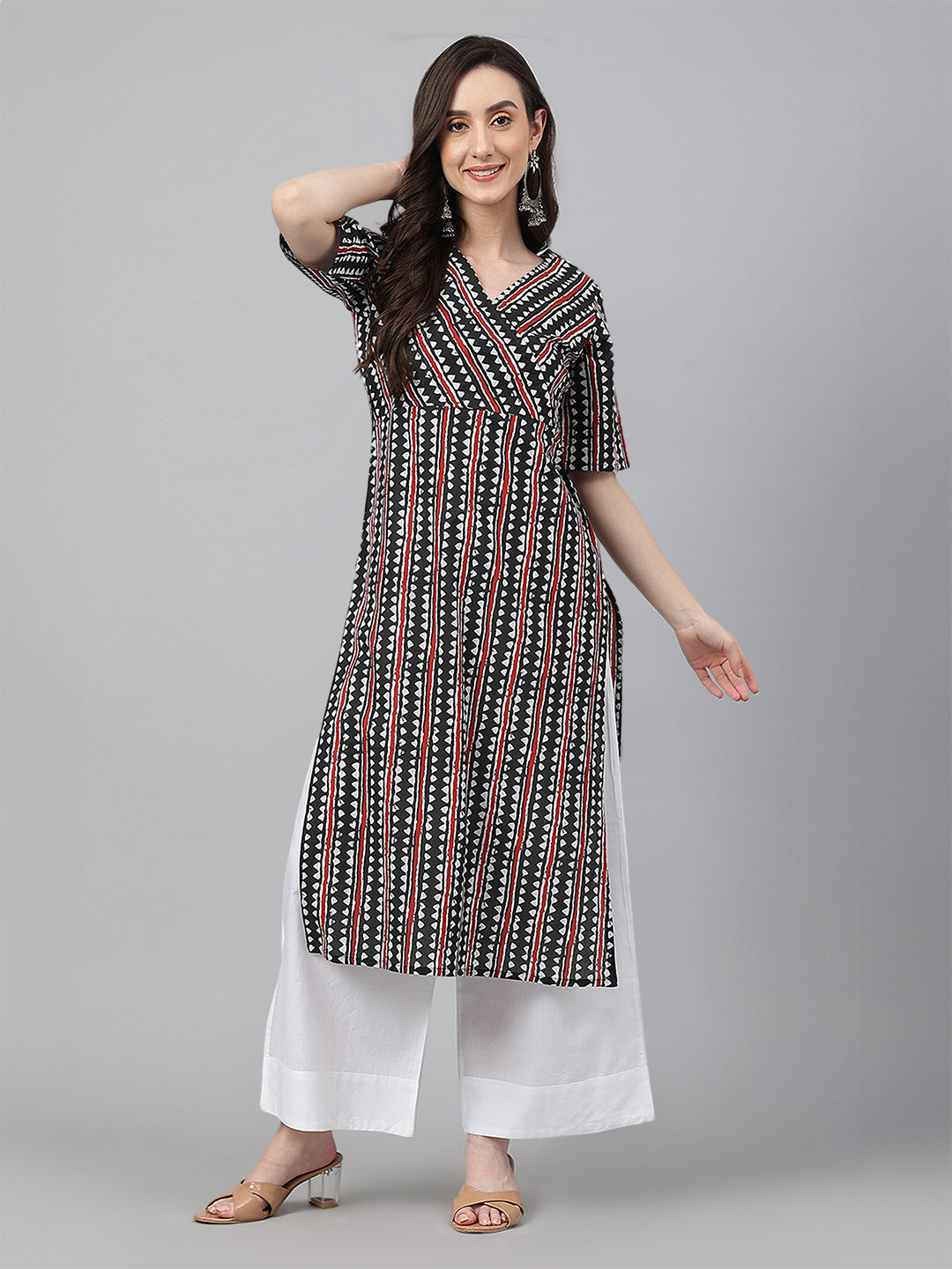 Women Cotton Black Kurta WomensFashionFun