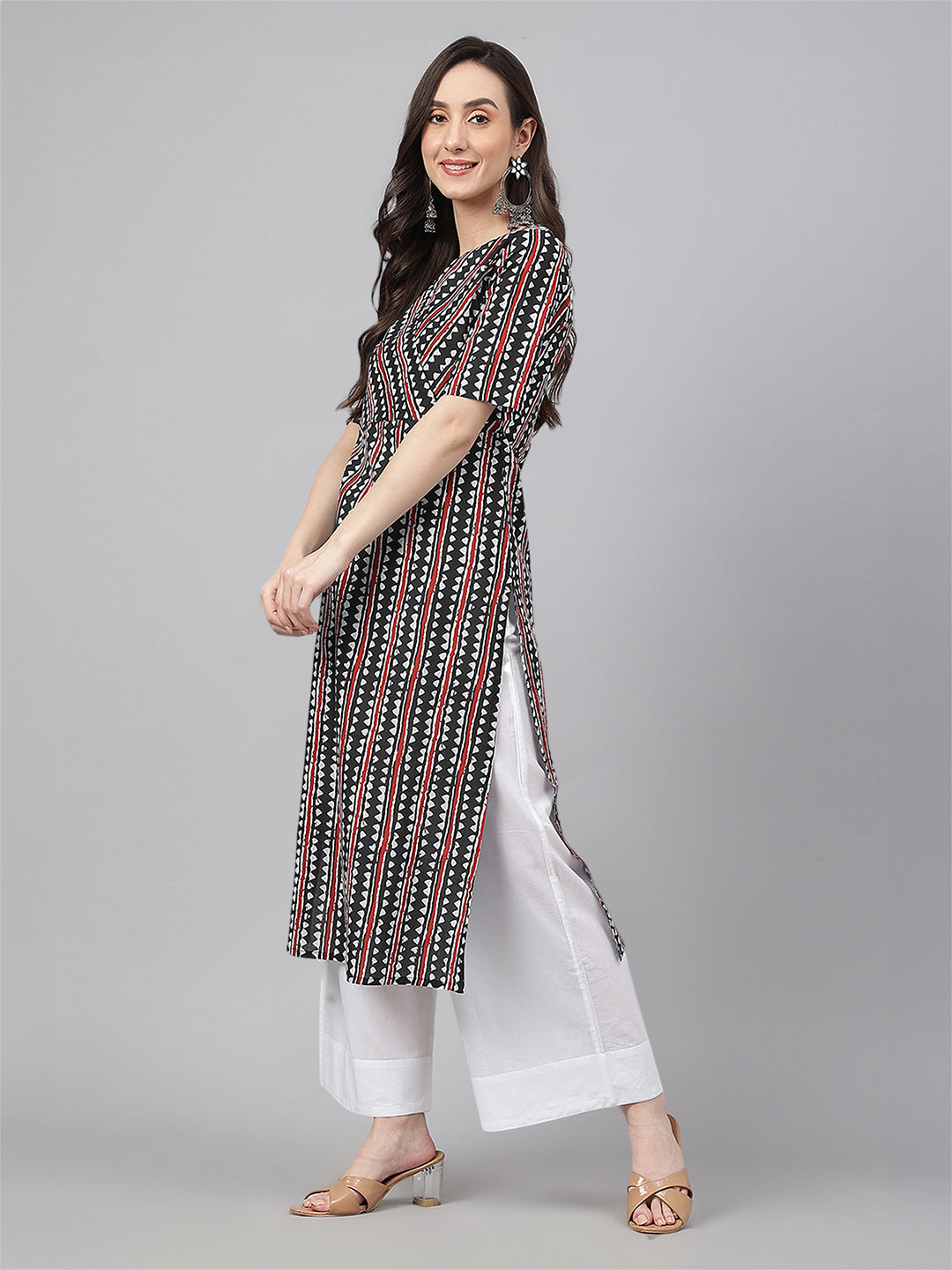 Women Cotton Black Kurta WomensFashionFun