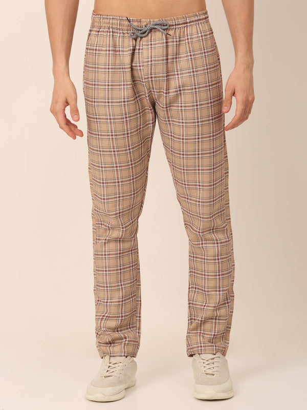 Men's Checked Cotton  Track Pants | WomensFashionFun.com