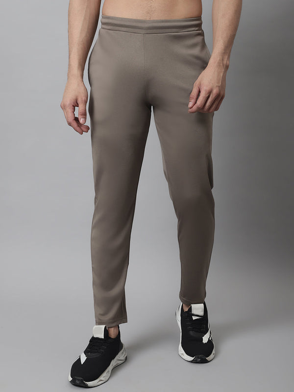 Men's Brown Solid Streachable Lycra Trackpants | WomensFashionFun.com