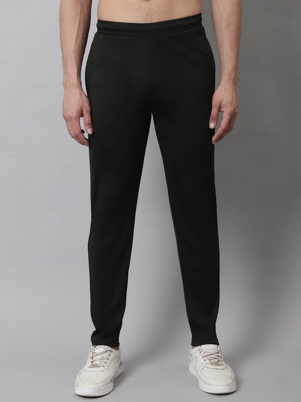 Men's Olive Solid Streachable Lycra Trackpants | WomensFashionFun.com