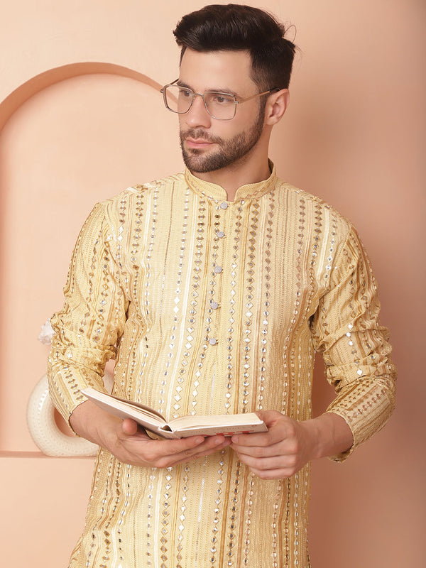 Men's Mirror Work Kurta Payjama Sets | WomensFashionFun