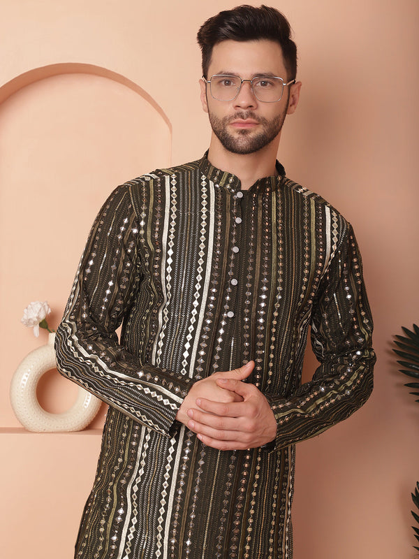 Men's Mirror Work Kurta Payjama Sets | WomensFashionFun