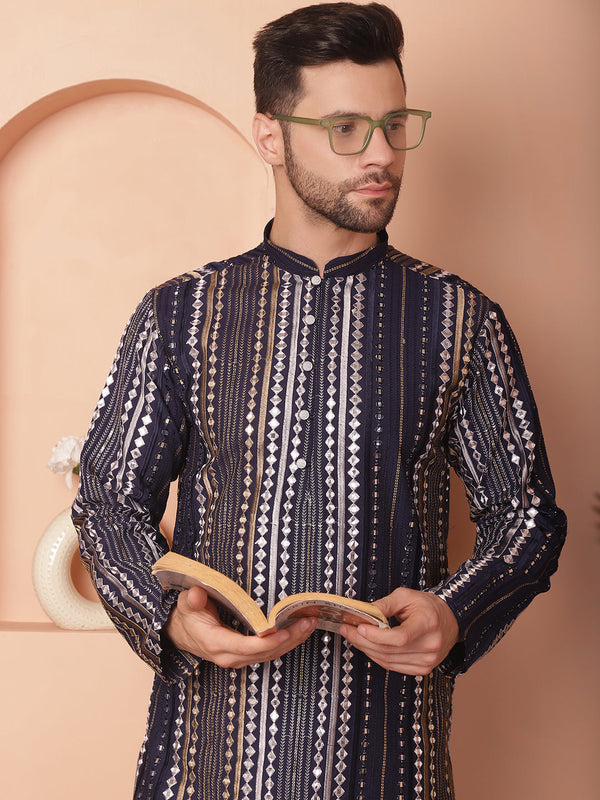 Men's Mirror Work Kurta Payjama Sets | WomensFashionFun