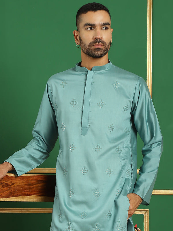 Men's Embroidered Kurta with Pyjama | WomensFashionFun