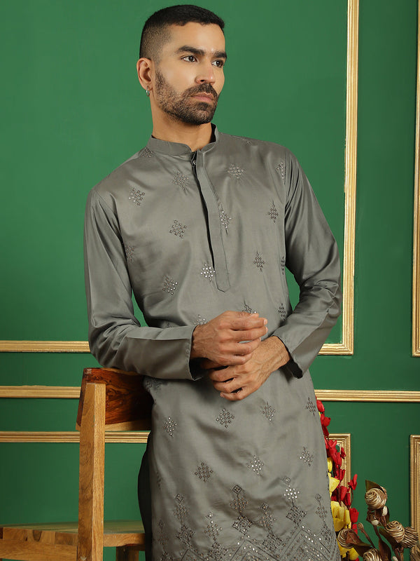 Men's Embroidered Kurta with Pyjama | WomensFashionFun