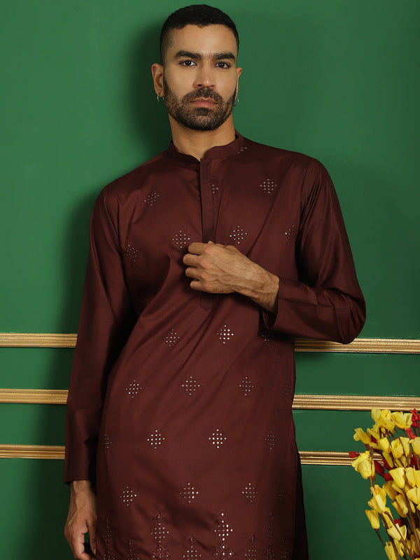 Men's Embroidered Kurta with Pyjama | WomensFashionFun