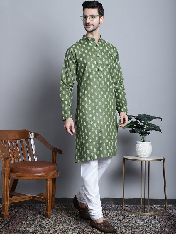 Men's Cotton Floral printed kurta Pyjama | WomensFashionFun.com