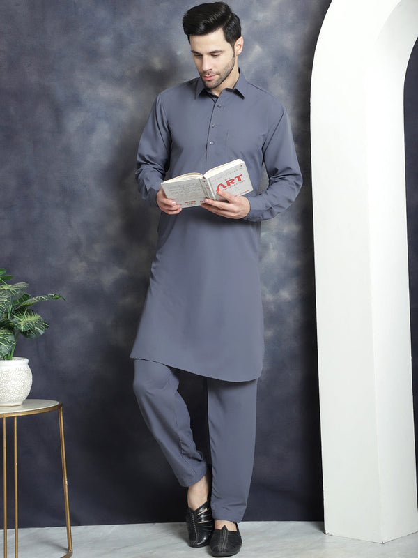 Men's Solid Pathani Kurta with Salwar  | WomensFashionFun