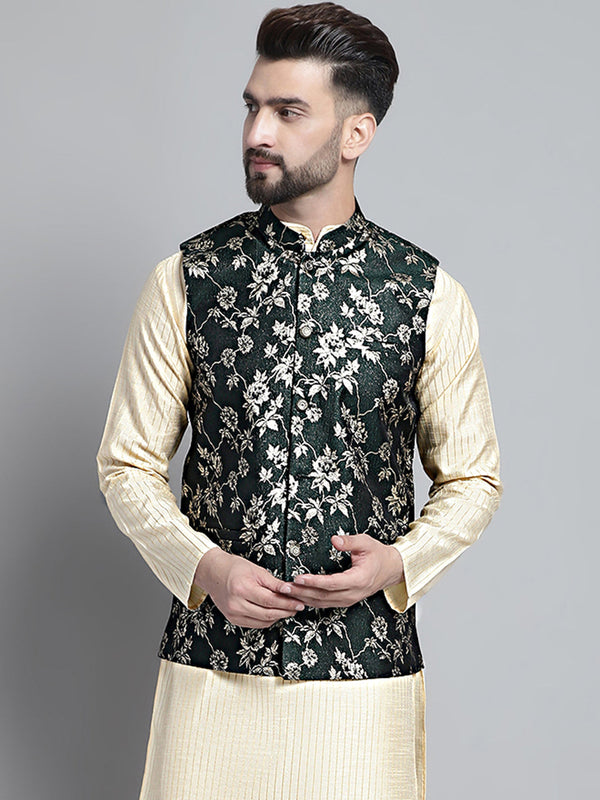 Men's Woven Design Nehru Jacket | WomensFashionFun.com