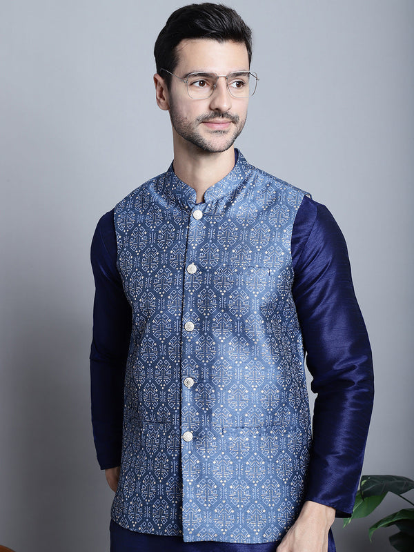 Men's Printed Nehru Jacket | WomensFashionFun.com