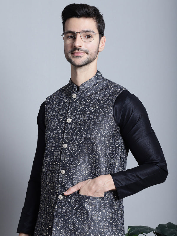 Men's Printed Nehru Jacket | WomensFashionFun.com