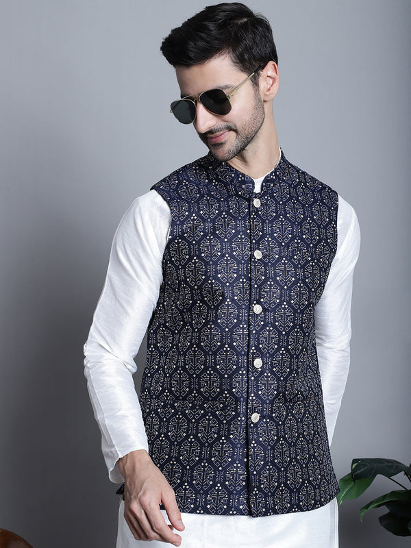 Men's Printed Nehru Jacket | WomensFashionFun.com