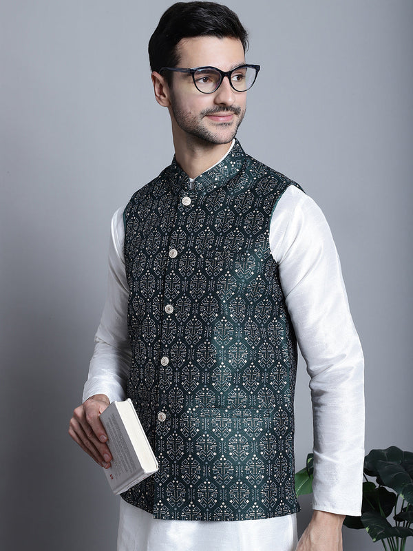 Men's Printed Nehru Jacket | WomensFashionFun.com