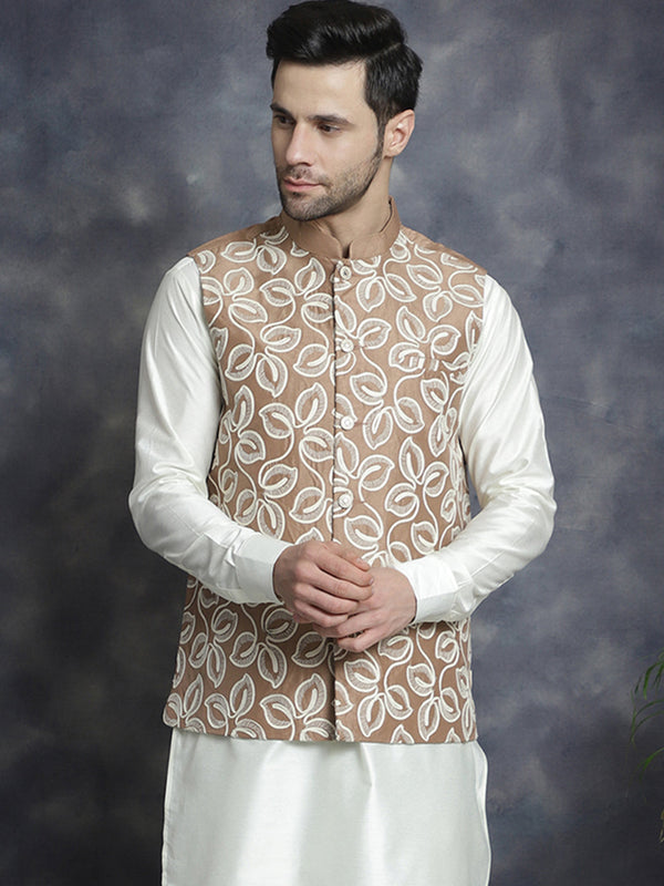 Men's embroidered Nehru Jacket  | WomensFashionFun