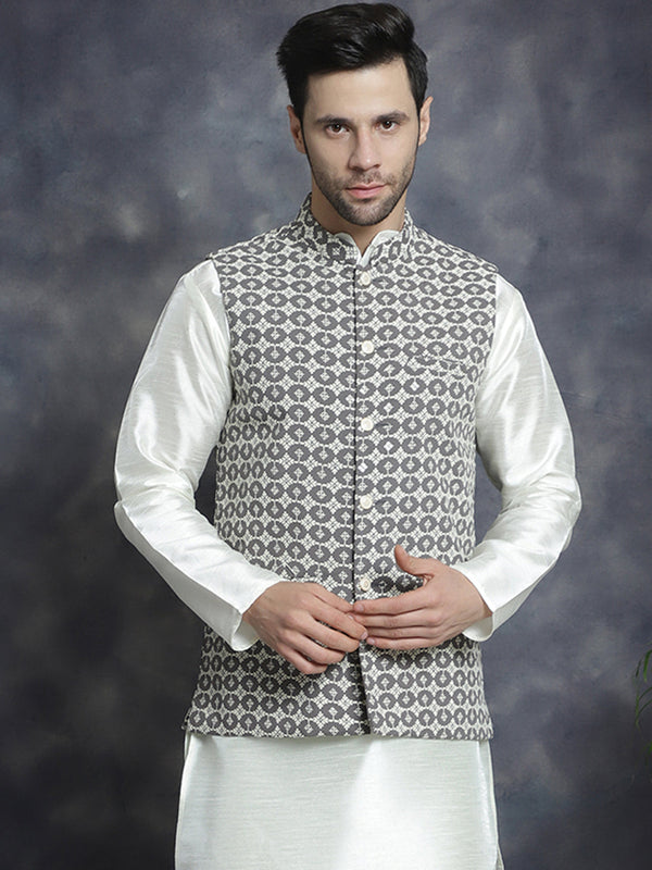 Men's embroidered and sequins Nehru Jacket  | WomensFashionFun