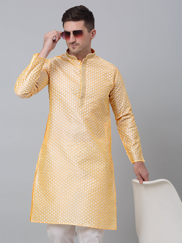 Men's Golden Collar Embroidered Kurta. | WomensFashionFun.com