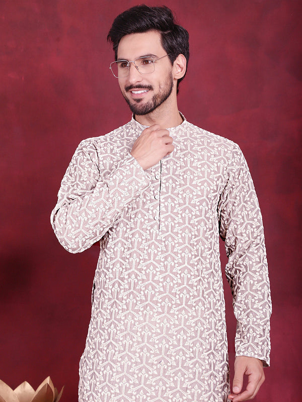 Men's Chikankari Embroidered Kurtas. | WomensFashionFun.com