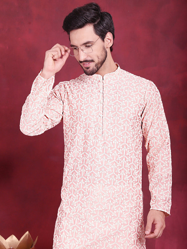 Men's Chikankari Embroidered Kurtas. | WomensFashionFun.com