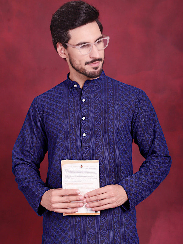 Men's Chikankari Embroidered Kurtas. | WomensFashionFun.com