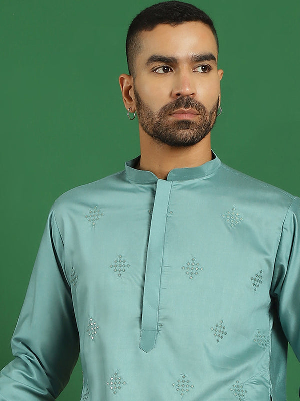 Men Purple Embroidered and Sequence Kurtas | WomensFashionFun