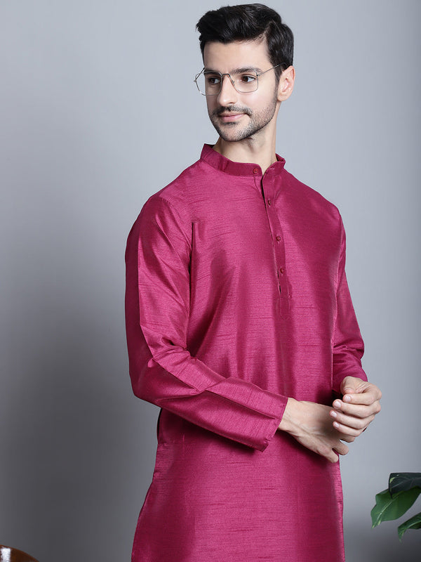 Men Purple Dupion Silk Kurta Only | WomensFashionFun.com