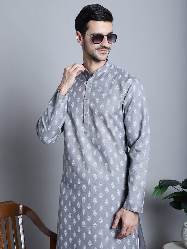 Men's Cotton Floral printed Kurta Only | WomensFashionFun.com