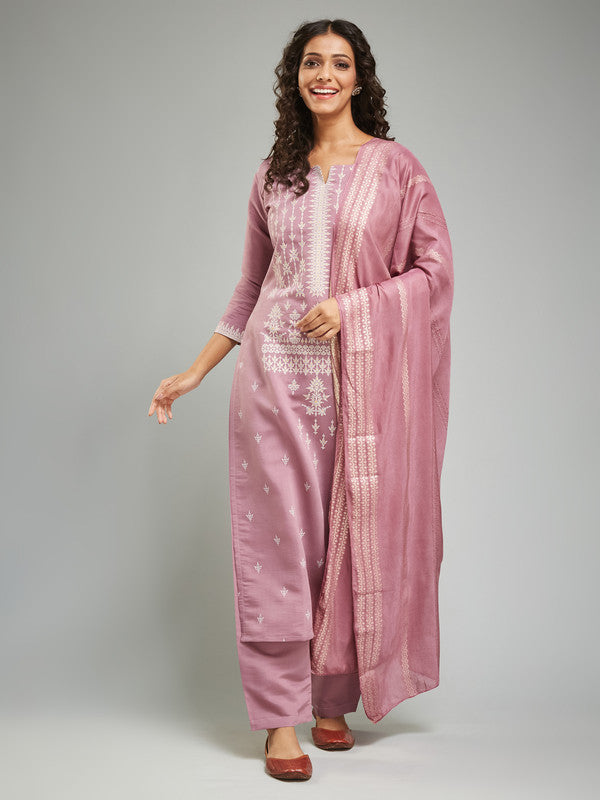 Women's Viscose Chanderi Printed Straight Kurta with Pant And Dupatta Sets | womensfashionfun