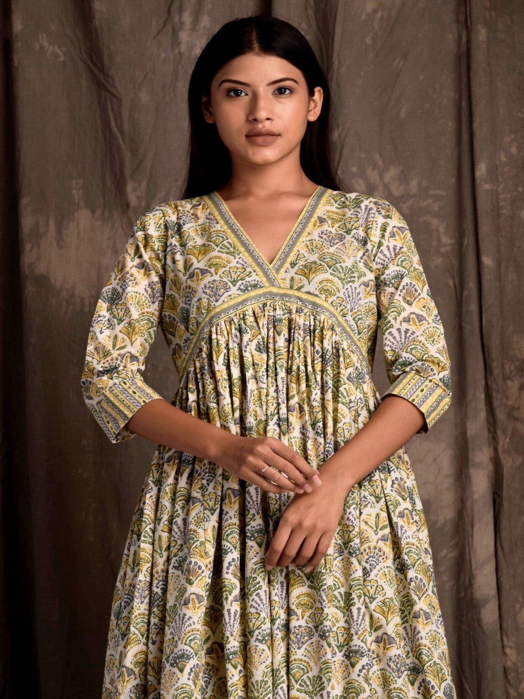 Printed Cotton Kurta Bottom Set