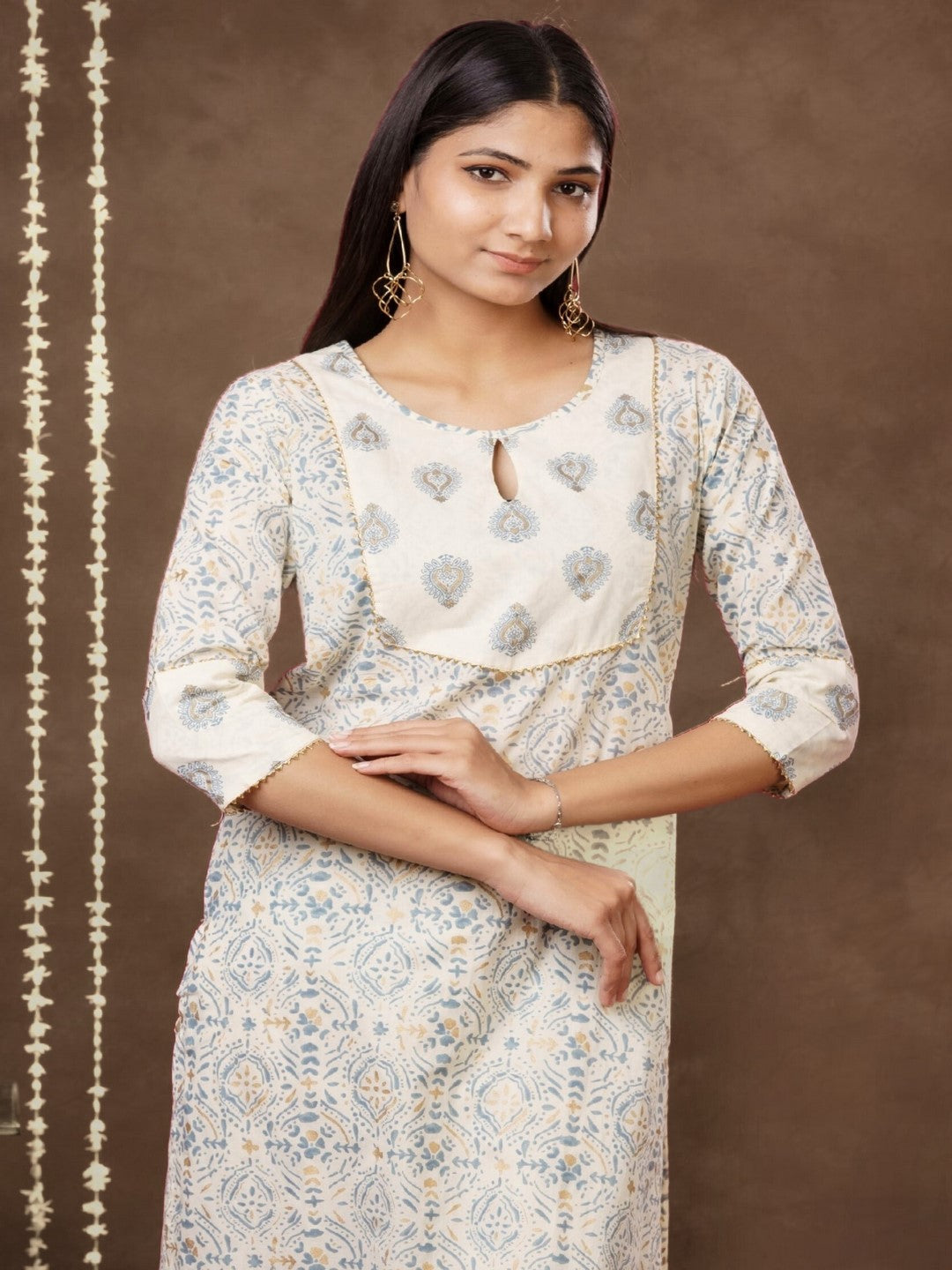 Printed Rayon Kurta Bottom Set