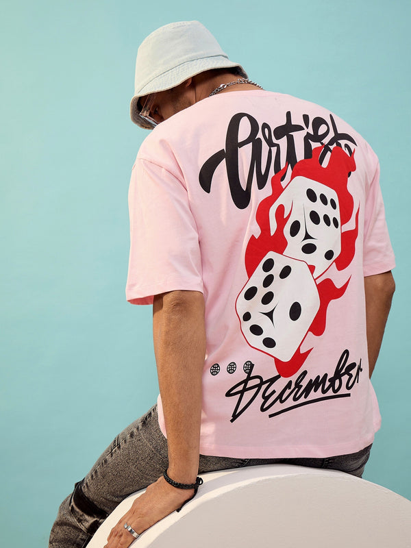 Unisex Pink Dice Oversize T-Shirt | WomensFashionFun.com