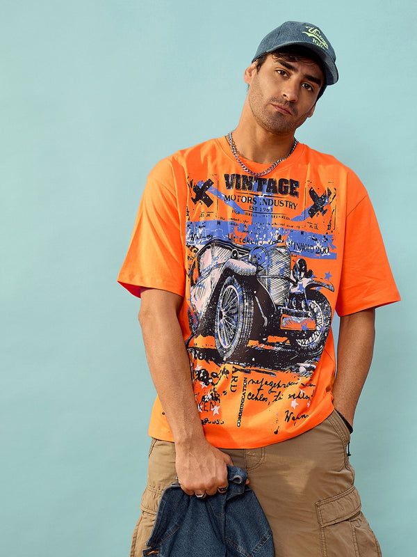 Unisex Orange VINTAGE Oversize T-Shirt | WomensFashionFun.com