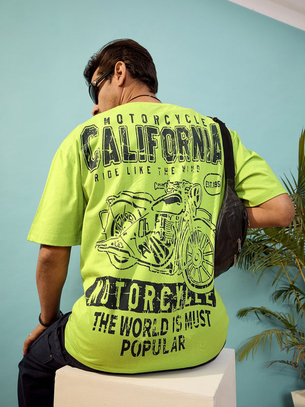 Unisex Green CALIFORNIA Oversize T-Shirt | WomensFashionFun.com