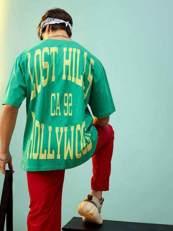 Unisex Green LOST HILLS Oversize T-Shirt | WomensFashionFun.com