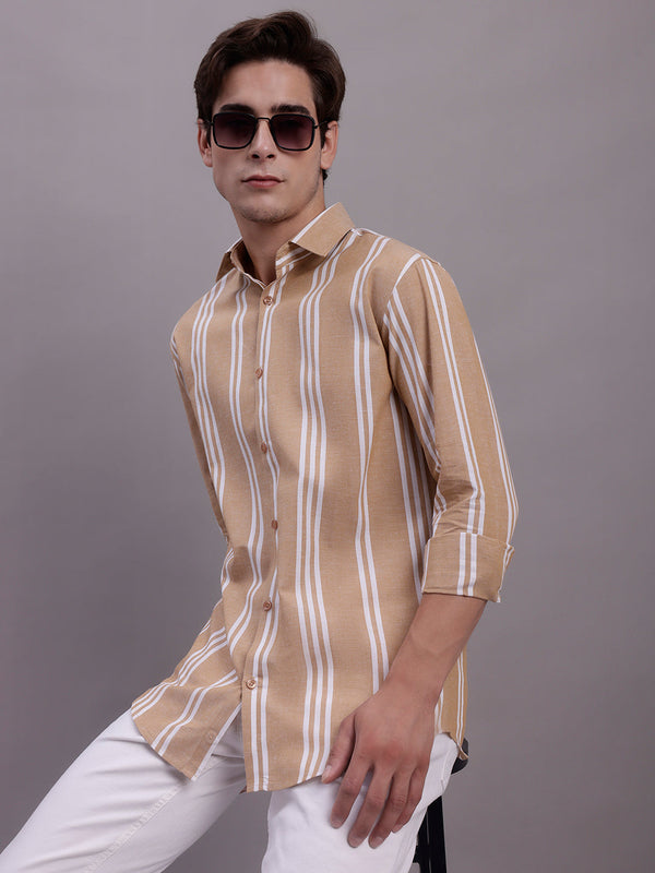 Men's Striped Casual Shirt | WomensFashionFun.com