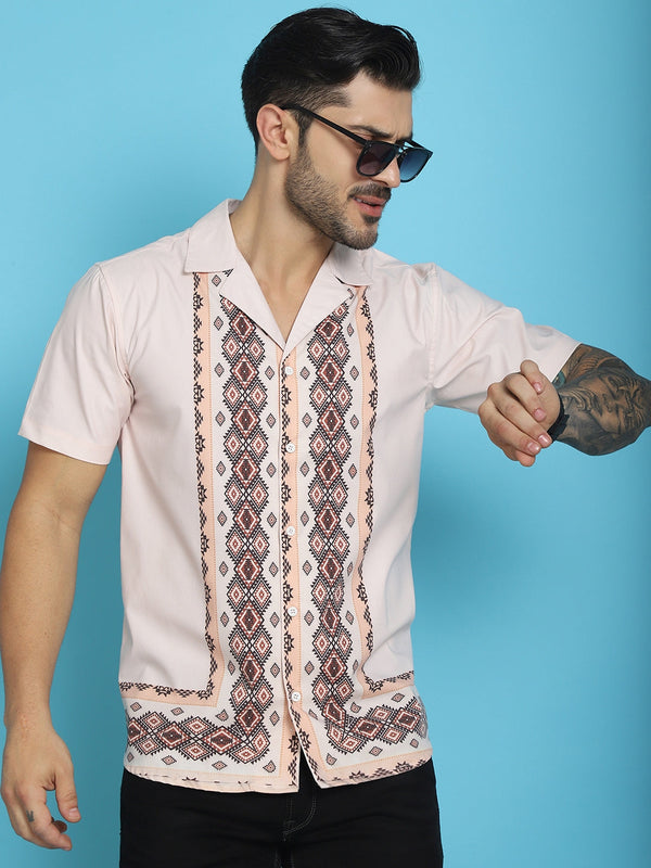 Printed Half Sleeve Lycra Shirt for Men  | WomensFashionFun