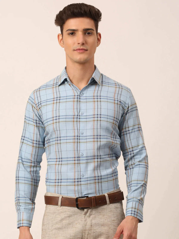 Men's Cotton Checked Formal Shirts | WomensFashionFun.com