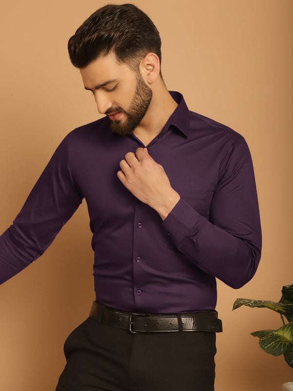 Men's Cotton Solid Formal Shirt  | WomensFashionFun