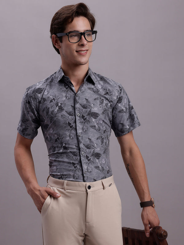 Men's Floral Printed Formal Shirt | WomensFashionFun.com